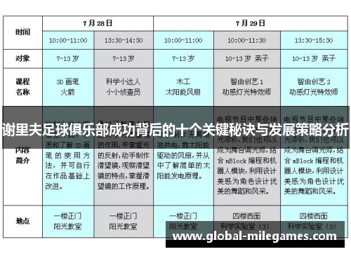 谢里夫足球俱乐部成功背后的十个关键秘诀与发展策略分析 谢里夫足球俱乐部成功背后的十个关键秘诀与发展策略分析